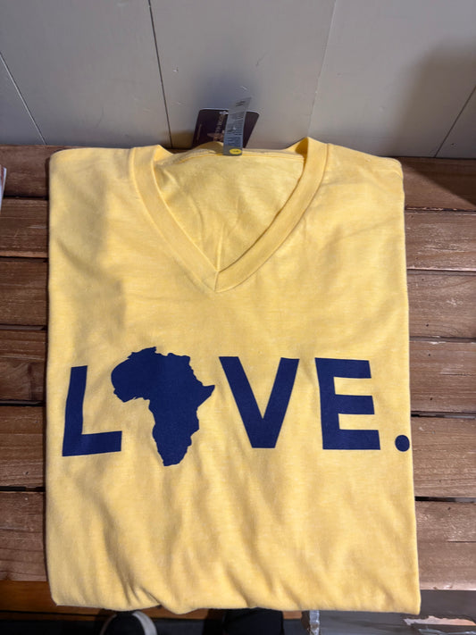 2026 Adult Vneck Tee - Banana Cream