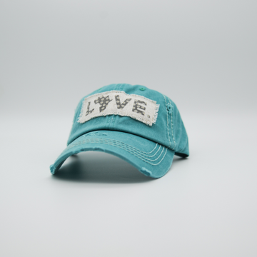 Relaxed Teal Trucker - Layne Daisy Patch