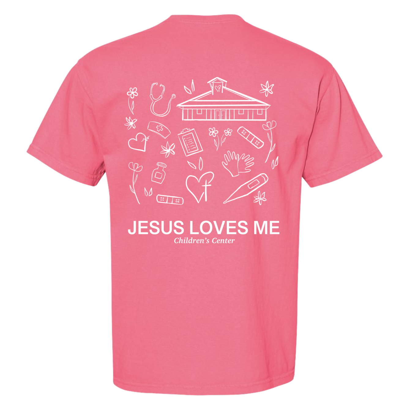 2026 Jesus Loves Me Medical Center Tee Crunchberry