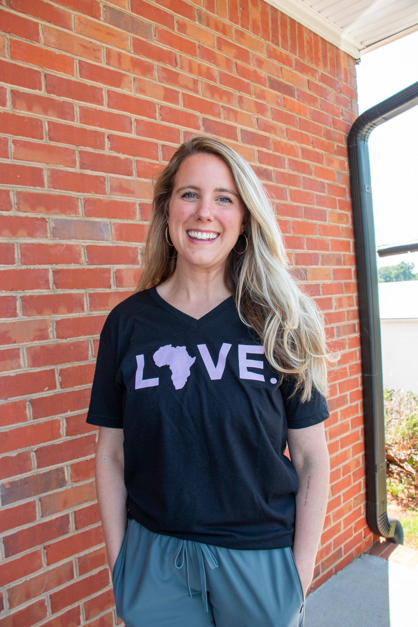 2026 Adult Vneck Tee - Black w/Lilac