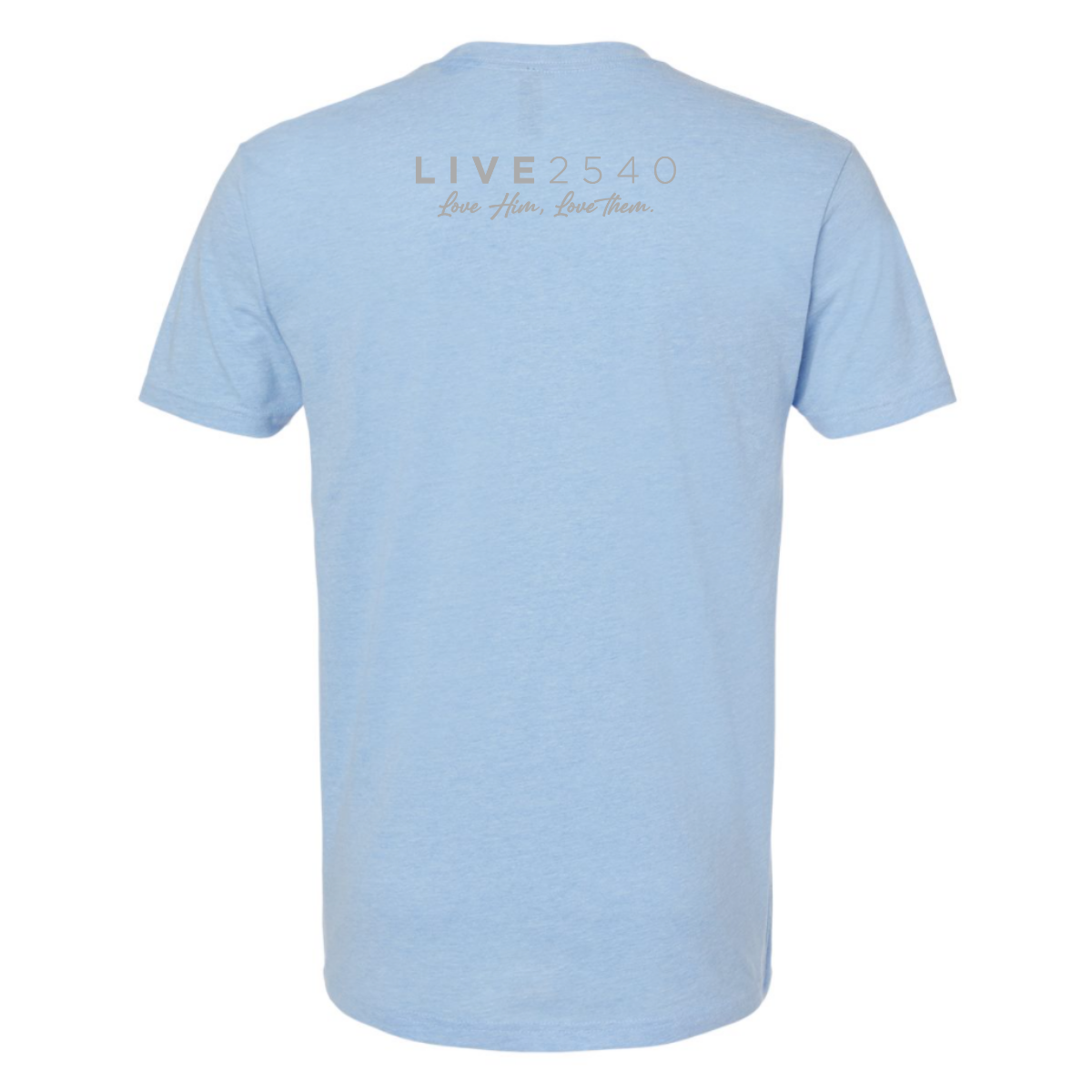 Adult Tee Heather Columbia Blue w/ Gray