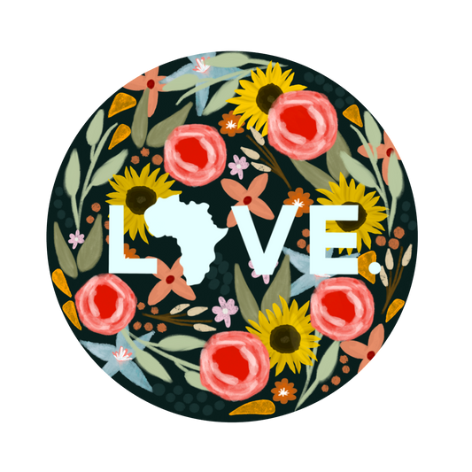 2022 Sticker- Floral Circle, Layne Collection- 3"