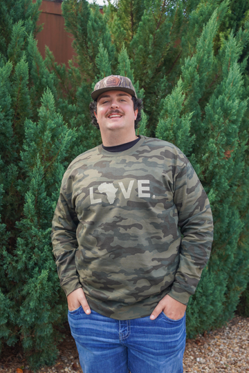 2025 Fleece Forest Camo Crewneck Sweatshirt