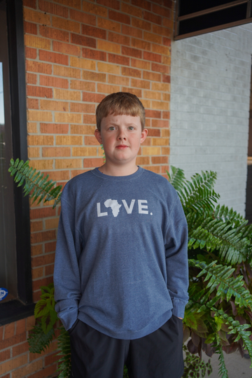 2025 Youth Storm Blue Heather Crewneck Sweatshirt