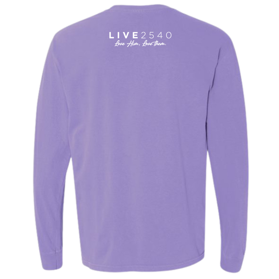 2025 Valentine's Collection Adult Comfort Color Long Sleeve Violet