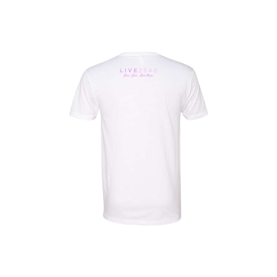 2025 White V Neck Tee - Mother's Day