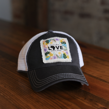 Hat - Relaxed Gray Trucker with Layne Love Him Love Them Patch