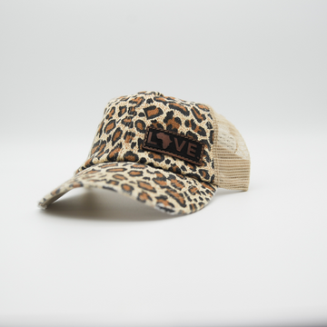 Relaxed Trucker Cheetah with Side Leather Patch