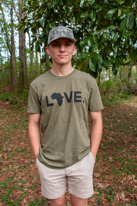 Adult Tee Military Green & Black