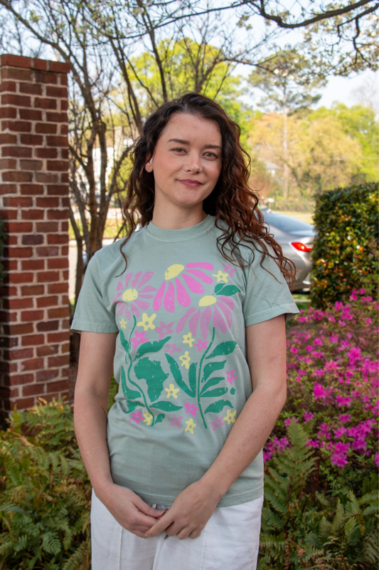 2026 Bay Floral Comfort Colors Tee