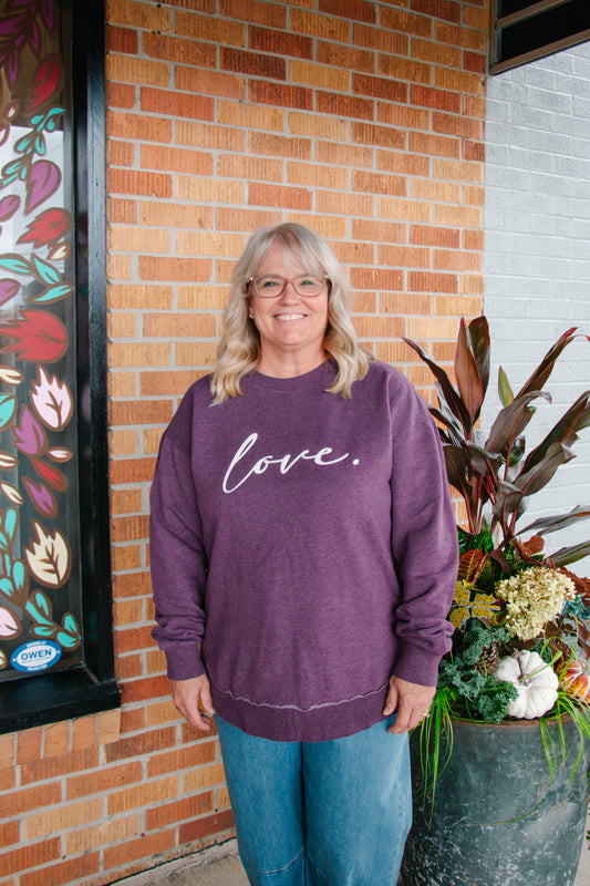 2026 Royce Vintage Poncho Fleece Plum