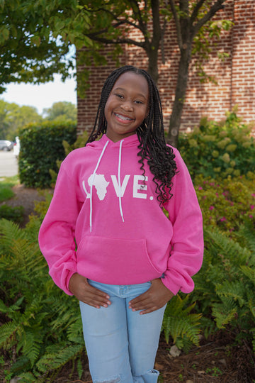 2025 Bella Fleece Hoodie Hot Pink