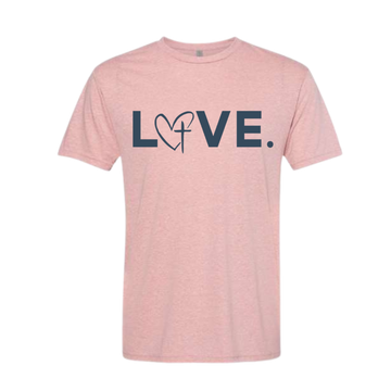 Desert Pink Jesus Loves Me Children's Center Tee