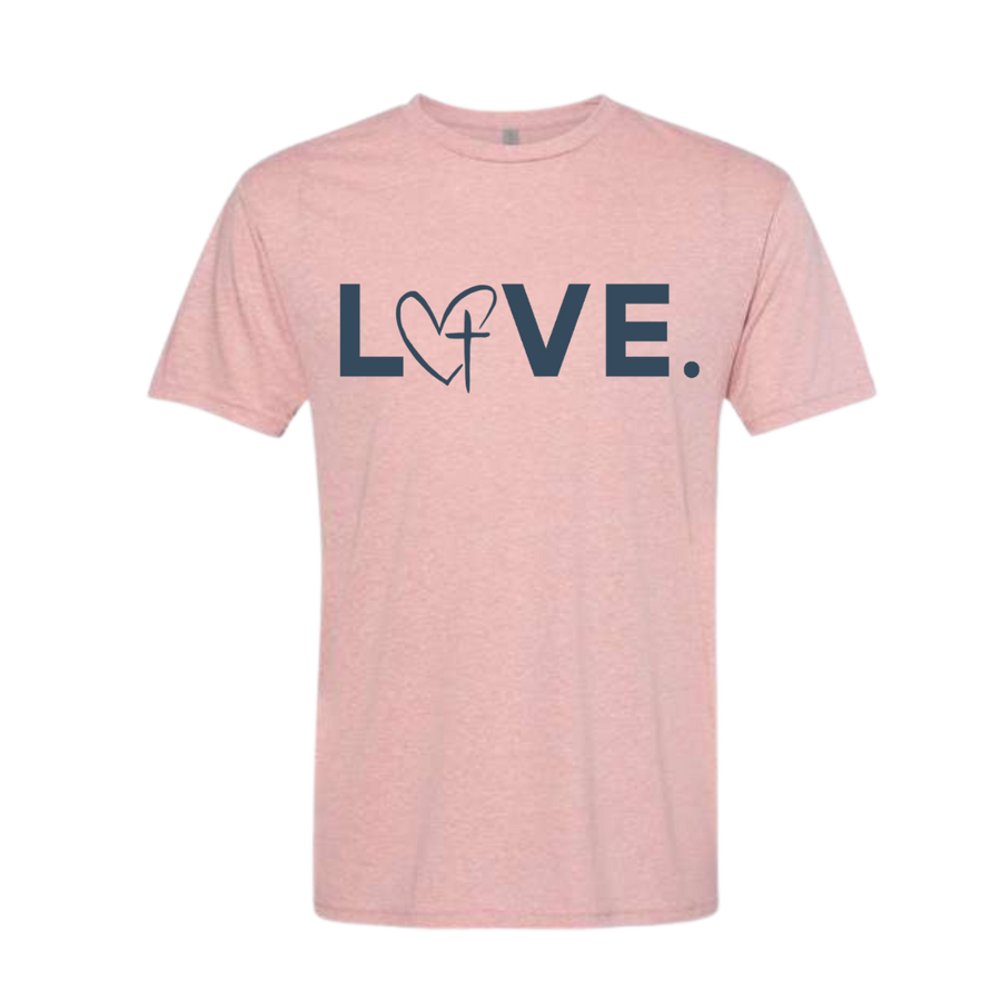 Desert Pink Jesus Loves Me Children's Center Tee