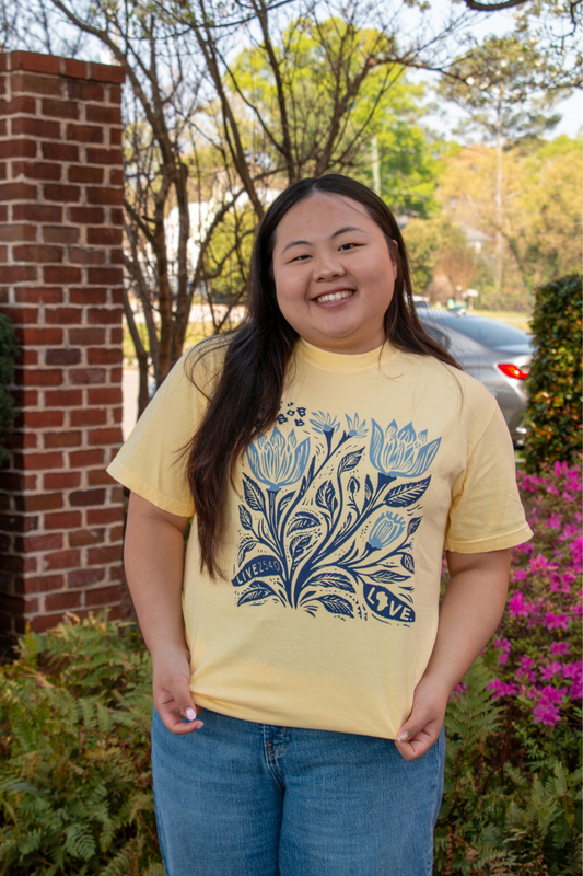 2026 Butter Floral Comfort Colors Tee