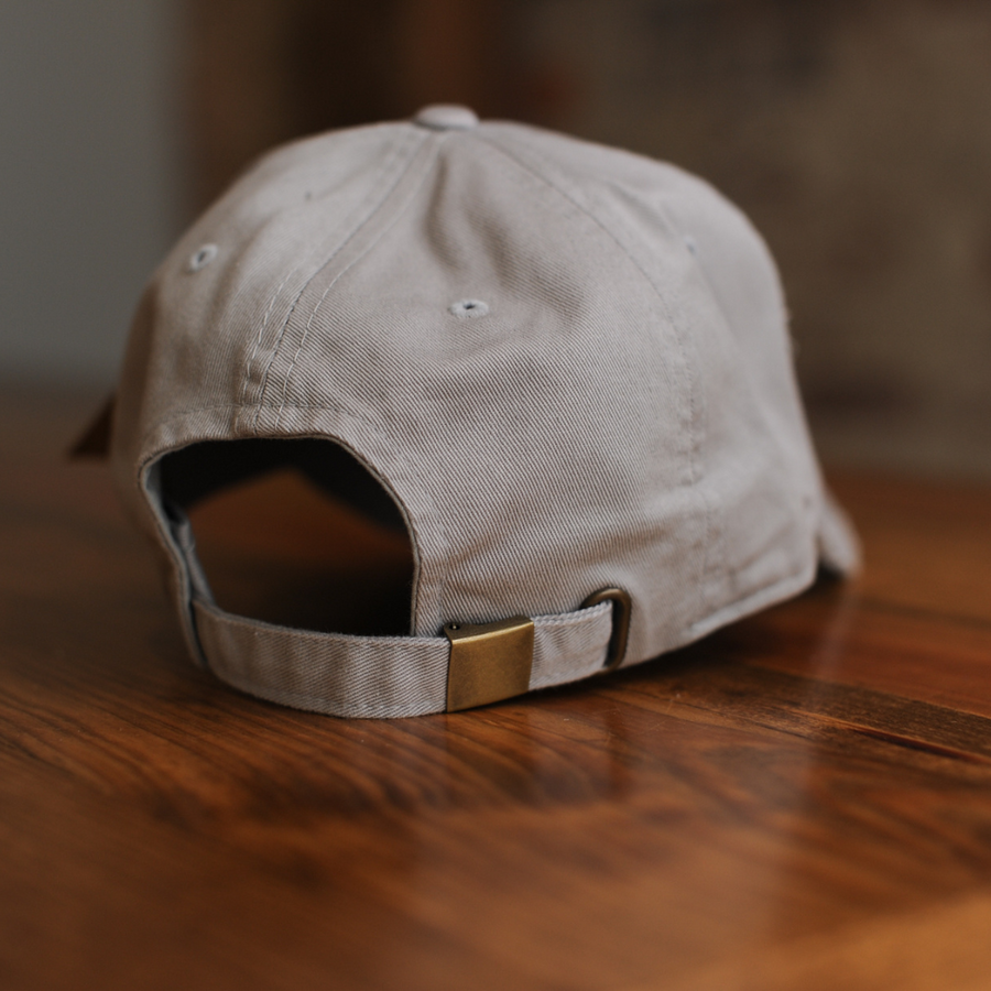 2023 Hat - LOVE. - Relaxed Cotton Twill- Gray & Pink