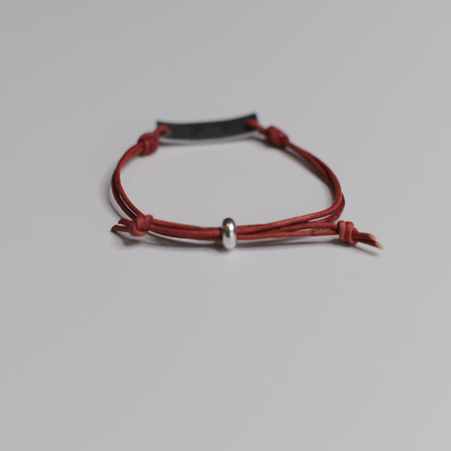 LOVE Slide Bracelet Leather & Charm by Lunatique