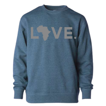2025 Youth Storm Blue Heather Crewneck Sweatshirt