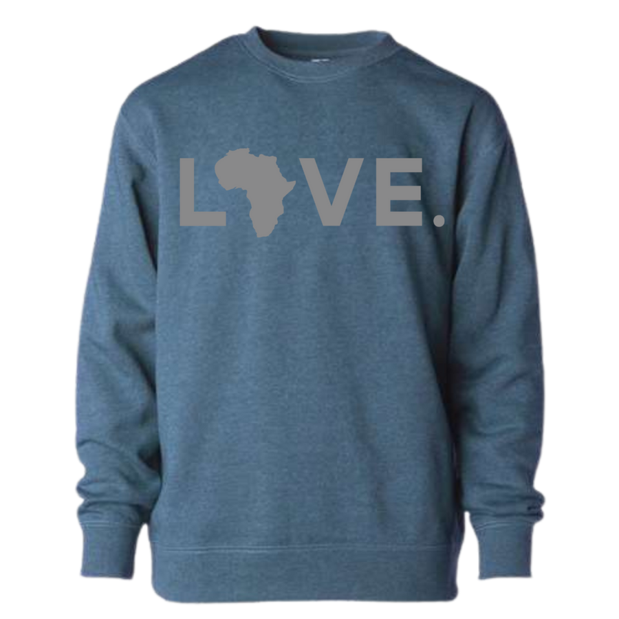 2025 Youth Storm Blue Heather Crewneck Sweatshirt