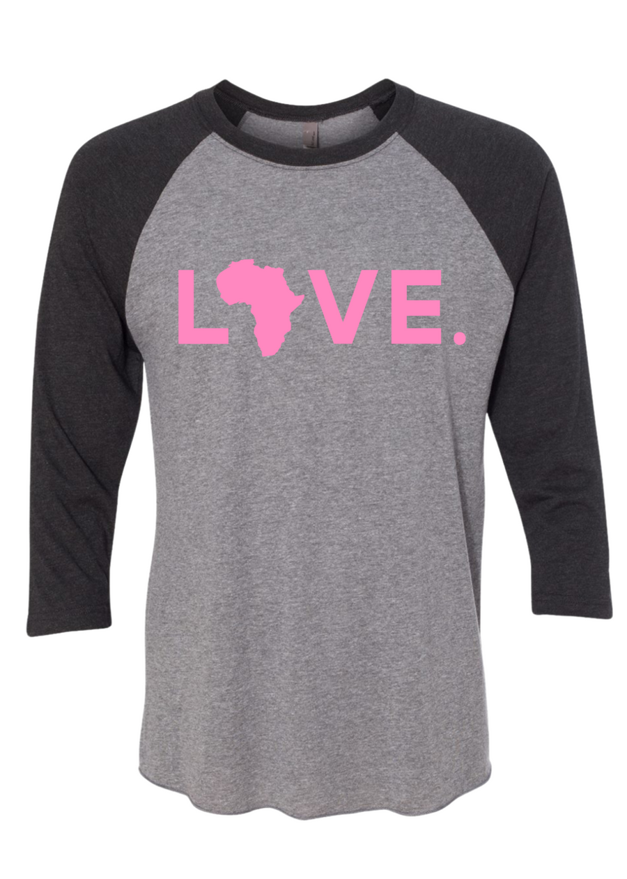 2024 Adult Baseball 3/4 Sleeve Heather Gray with Black
