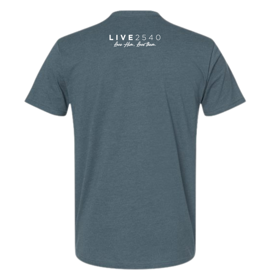 Adult Tee Heather Slate Blue