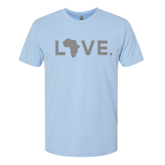 Adult Tee Heather Columbia Blue w/ Gray