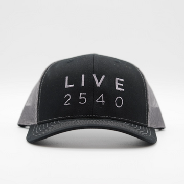 Hat - Trucker Black & Gray LIVE2540