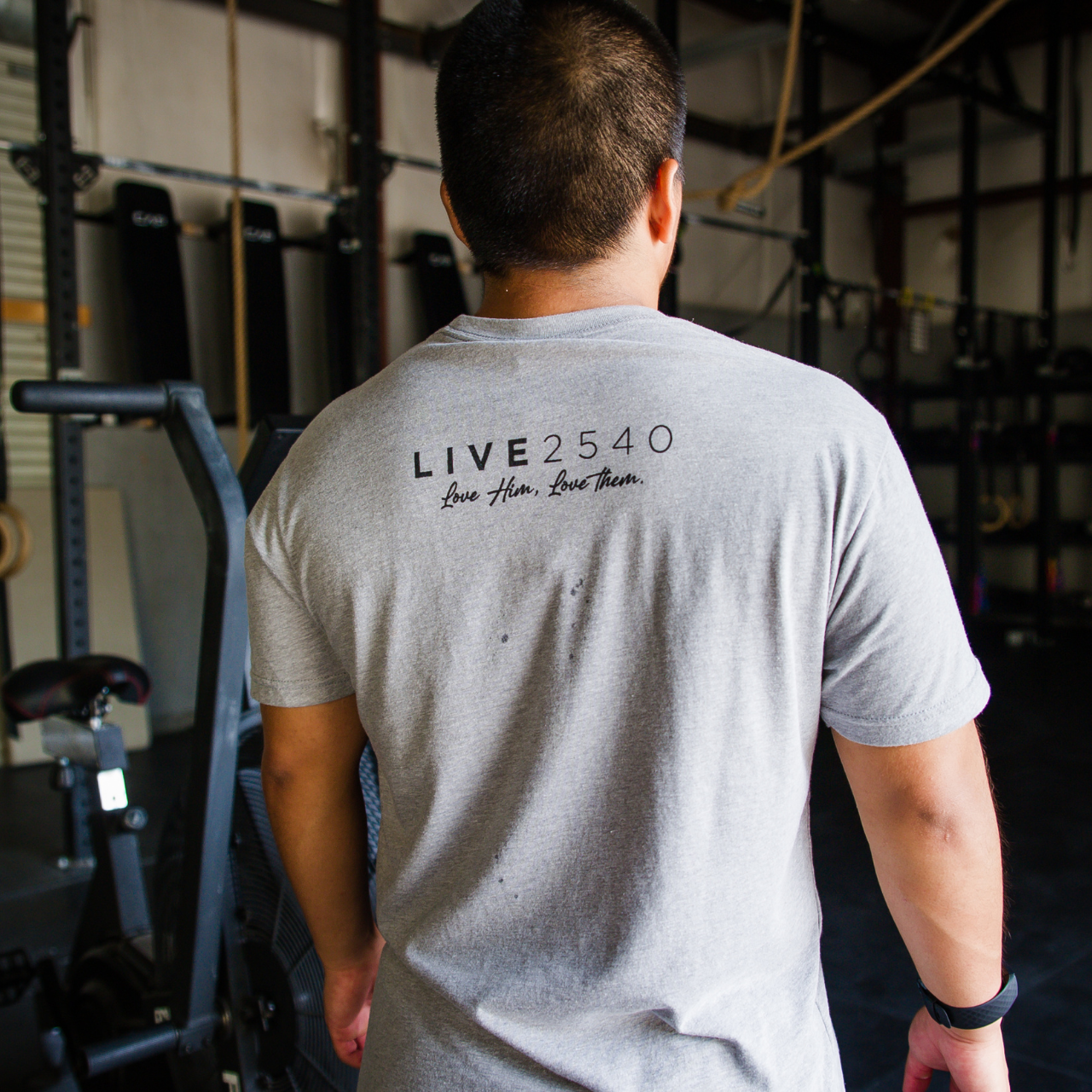 Adult Tee Heather Gray w/ Black