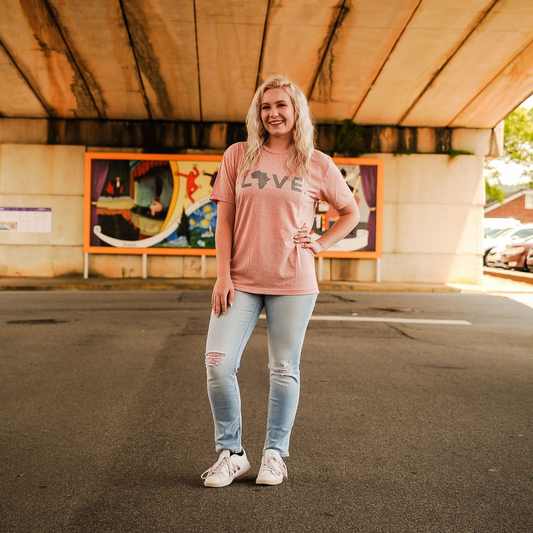 Adult Tee Desert Pink & Gray