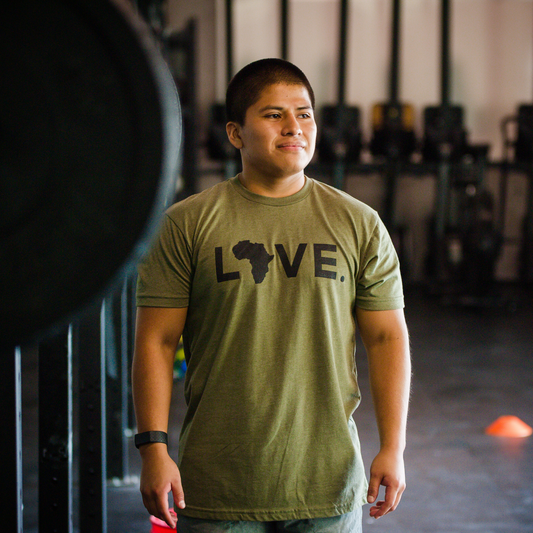 Adult Tee Military Green & Black